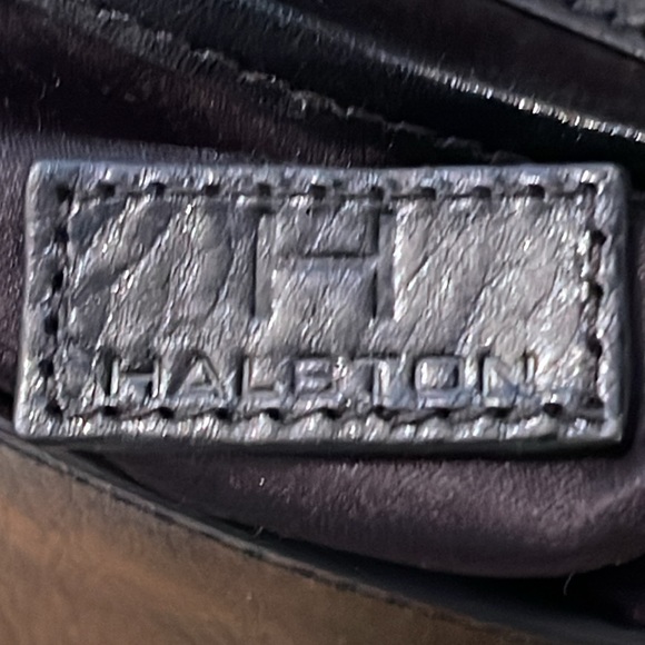 HALSTON black leather signature cross body with adjustable strap. Gorgeous - Picture 8 of 9